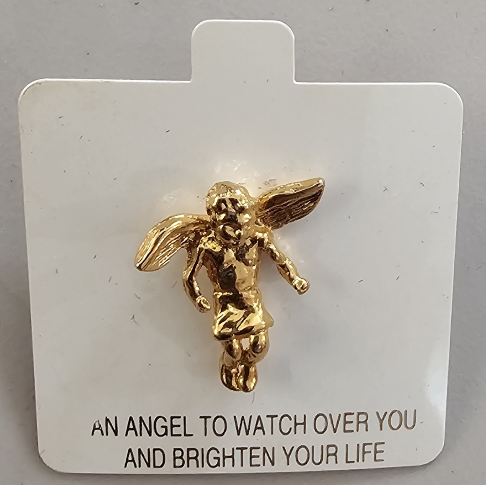 Gold Angel Brooch